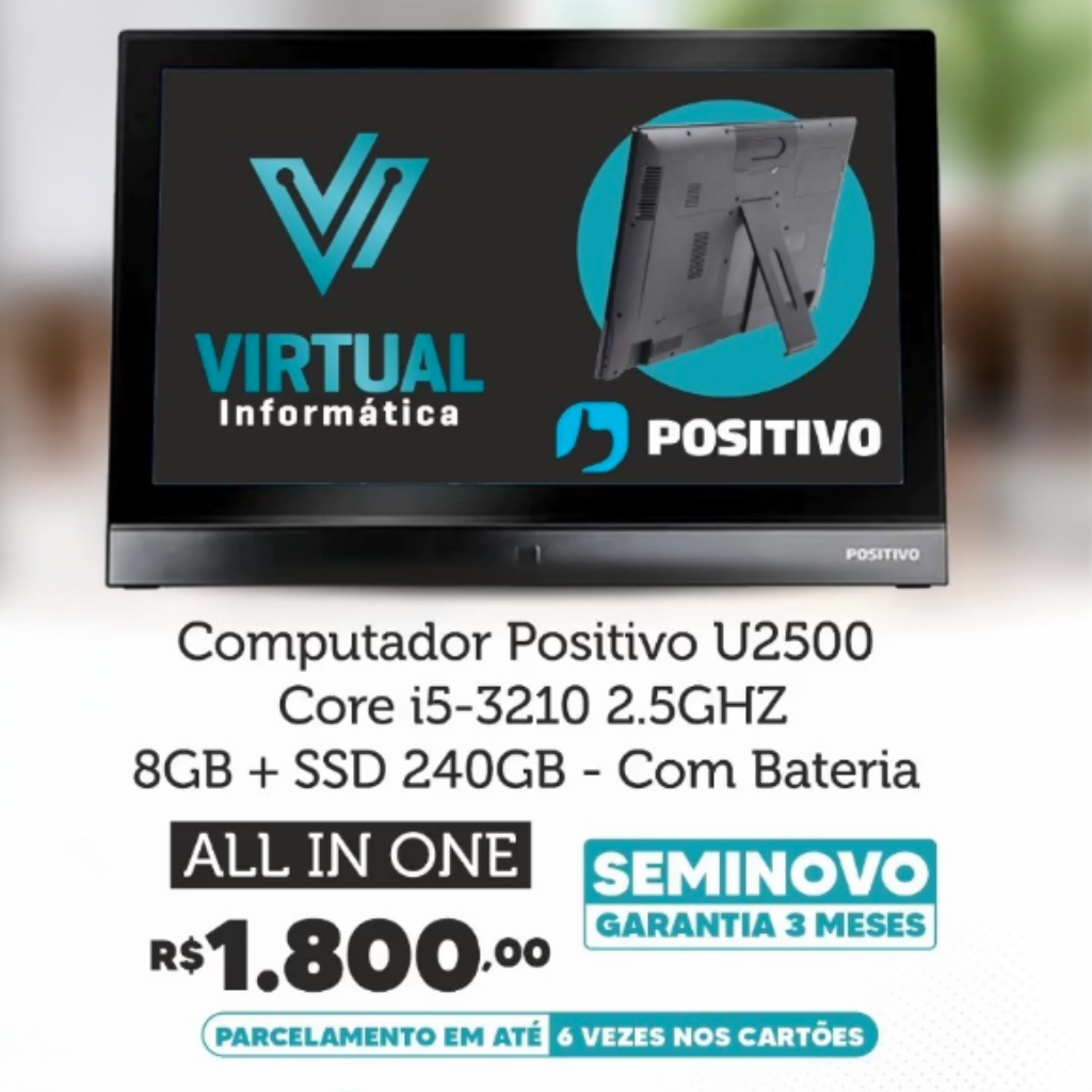 Computador Positivo U2500 Core i5-3210 2.5GHZ 8GB SSD 240GB